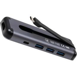 USB-хаб Vinga USB-C 3.1 to HDMI + 3xUSB3.0 + PD100W + USB-C foldable cable (VHYC6FC)