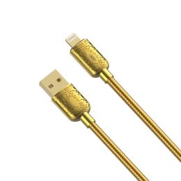 Дата-кабель XO NB216 USB A (тато)  -  Lightning (тато) 1m Gold
