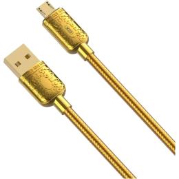 Дата-кабель XO NB216 USB Type-A (тато) - Micro B (тато), 1m Gold 2.4А