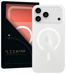 Чохол-накладка iLera GlassCase + Camera Button for iPhone 17 Pro Transparent (iLGCLCa17Pr)