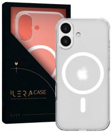 Чохол-накладка iLera GlassCase + Camera Button for iPhone 17 Frosted Clear (iLGlCFrCb17)