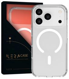 Чохол-накладка iLera GlassCase + Camera Button for iPhone 17 Pro Max Transparent (iLHsCLCaB17PrMx)