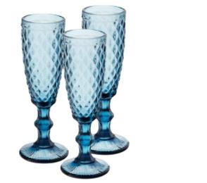 Набір келихів SNT Аргайл 9446 Cobalt 6шт 180мл