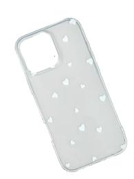 Чохол-накладка Infinity Silicone Cover iPhone 16 Transparent White Серце