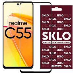 Захисне скло SKLO 3D для Realme C55 Black