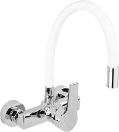 Кухонний змішувач FALA FLEXIBLE wall White (75671)