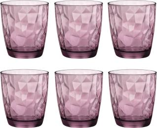 Набір стаканів Bormioli Rocco DIAMOND DOF ROCK Purple 385 мл, 6 шт