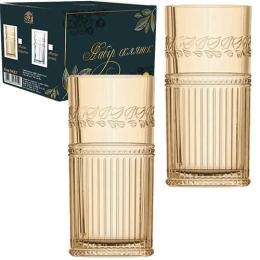 Набір стаканів SNT Crystal 9438 Amber 6шт. 400мл