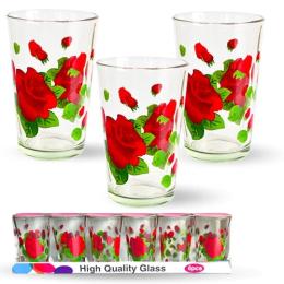Набір стаканів SNT Червона троянда 945-2 6шт 210 мл