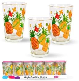 Набір стаканів SNT Ананас 945-3 6шт 210 мл