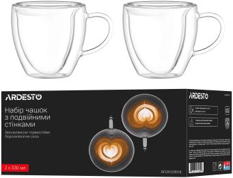 Набір чашок Ardesto AR2633BHL Transparent 330 мл 2 шт
