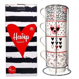 Набір чашок SNT 021-04-21 4шт 320мл