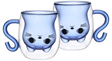 Набір чашок Vittora KITTY VT-5318-250 Blue 2 шт, 250мл