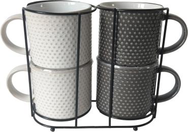 Набір чашок LIMITED EDITION POINT 4х400 мл на мет.підст (JH7596)