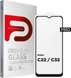Захисне скло ArmorStandart Pro для Nokia C22/C32 Black (ARM66980)