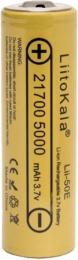 Акумулятор LiitoKala Li-Ion 21700 5000mAh 3.7V TipTop (50E-JT)