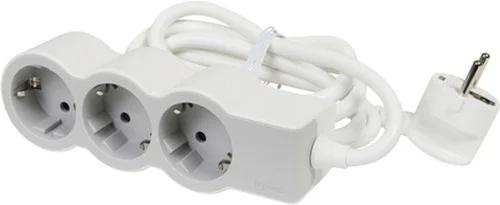 Мережевий фільтр Legrand Multi-outlet STANDARD 3x2K + 3 sockets, 16 A White Gray