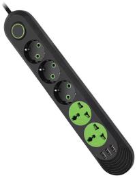 Мережевий фільтр Voltronic F02U Black