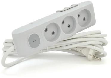 Мережевий фільтр Panasonic X-tendia 3 гнізда, 5 м White