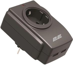 Мережевий фільтр 2E 2E-AD120U Black