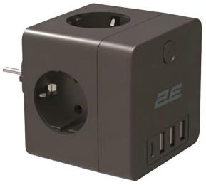 Мережевий фільтр 2E 2E-AD431BK Black