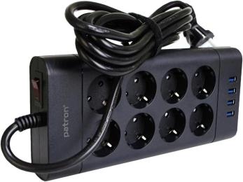 Мережевий фільтр Patron (SP-1683-USB) Black