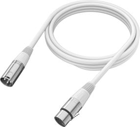 Кабель для мікрофона Fifine L9CW XLR (тато)/XLR (мама) 1.8м White