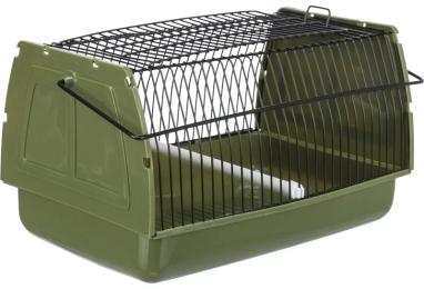 Переноска Trixie для птахів та гризунів пластик зелена 22*14*15см