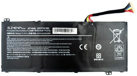 Акумулятор до ноутбука Acer AC14A8L 4605mAh (52.5Wh) 3cell 11.4V Li-ion (A47257)