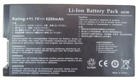 Акумулятор до ноутбука Alsoft Asus A32-F80 5200mAh 6cell 11.1V Li-ion (A41439)