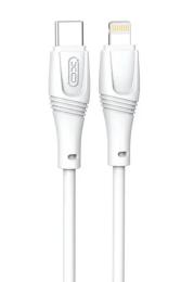 Дата-кабель XO NBQ239A Zeus Series High Elastic Type-C(тато)- Lightning(тато) 27W 1m White