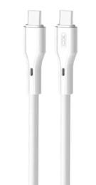 Дата-кабель XO NBQ231B Rock Series Type-C (тато)  -  TYPE-C (тато) 60W 1m White