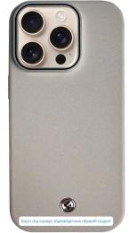 Чохол-накладка SGP PC + Leather with MagSafe для Apple iPhone 16 Gray
