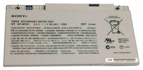 Акумулятор до ноутбука Sony VGP-BPS33 3760mAh (A41803)