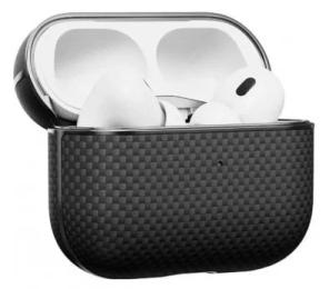 Чохол для навушників Pitaka Aramid Fiber Magnetic Case для Airpods Pro 2 Plain Black Gray (APM2401)