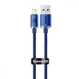 Дата-кабель Baseus Crystal Shine USB Type-A (тато)  -  Lightning (тато) 2.4A, 1.2м Blue (6932172602697)