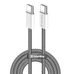 Дата-кабель ColorWay CW-CBPDCC061-BK USB Type-C (тато)  -  USB Type-C (тато), 1 м Black 3.0 A