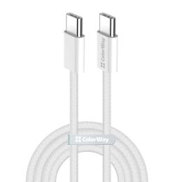 Дата-кабель ColorWay CW-CBPDCC061-GR USB Type-C (тато)  -  USB Type-C (тато), 1 м Gray 3.0 A