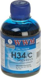 Чорнило для принтера WWM HP № 22/134/136 200г Cyan (H34/C)