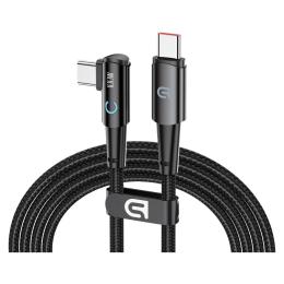Дата-кабель ArmorStandart AT-C1D USB Type-C (тато)  -  90-degree USB Type-C (тато) 100W, 1, 2м Black (ARM75870)