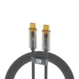 Дата-кабель ArmorStandart AT-C1T USB Type-C (тато)  -  USB Type-C (тато) 100W, 1м Gray (ARM75871)