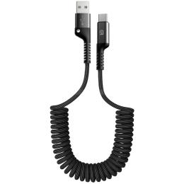 Дата-кабель ArmorStandart AR17 Spiral USB-A (тато)  -  USB-C (тато) 2.4A, 1м Black (ARM75390)