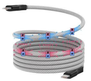 Дата-кабель Infinity SN4 Magnetic USB (тато) - Lightning (тато), 1m Gray 100W