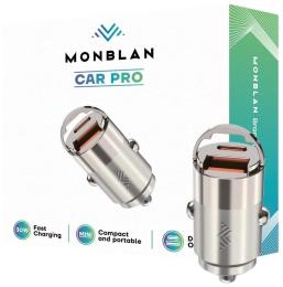 Автомобільний зарядний пристрій для телефона Monblan USB + USB-C 30W R1 Car Pro Series Titanium