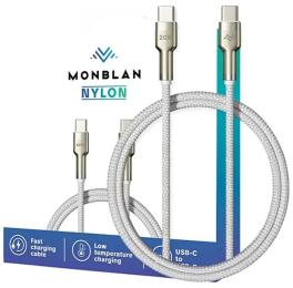 Дата-кабель Monblan USB-C to USB-C 60W Nylon Series Starlight