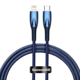 Дата-кабель Baseus CADH000003 USB Type-C (тато)  -  Lightning (тато), 1m Blue 20W Glimmer Series