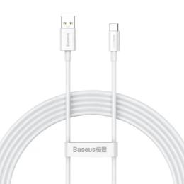 Дата-кабель Baseus CAYS001002 USB Type-A (тато)  -  USB Type-C (тато), 2m White 65W Superior Series (SUPERVOOC)