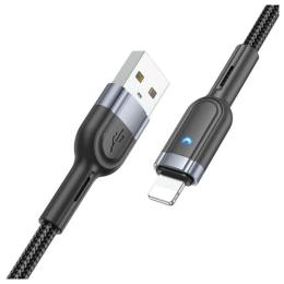 Дата-кабель Hoco U117 USB Type-A (тато)  -  Lightning (тато), 1m Black 2.4A