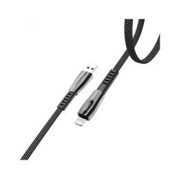 Дата-кабель Hoco U70 Splendor USB Type-A (тато)  -  Lightning (тато), 1.2m Dark Gray 2.4A