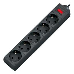 Мережевий фільтр Defender ES Black 3 м, 5 розеток